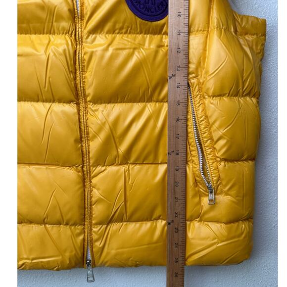 Moncler 1952 Park Down Puffer Vest Yellow Men Size 3 Zip Front - Picture 16 of 16